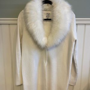 Tristan Fur Cardigan Sweater